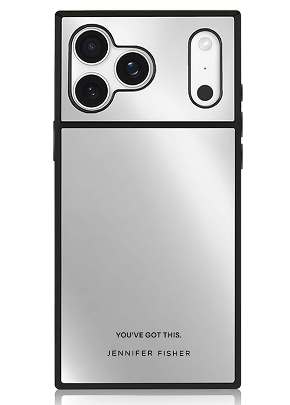 FLAUNT x Jennifer Fisher - SQUARE® Silver Metallic Mirror iPhone Case