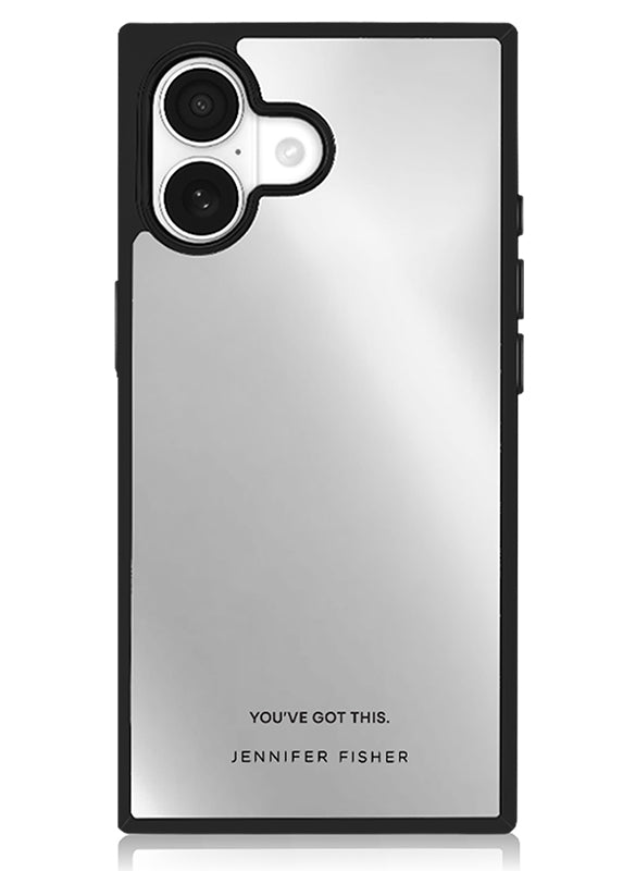 FLAUNT x Jennifer Fisher - SQUARE® Silver Metallic Mirror iPhone Case