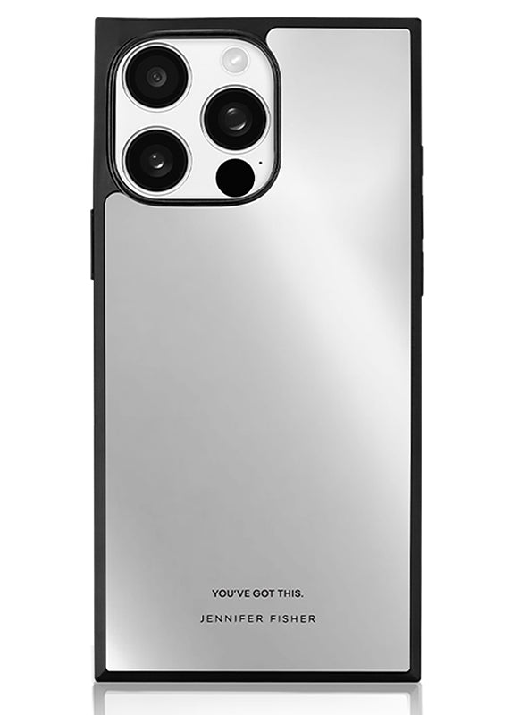 FLAUNT x Jennifer Fisher - SQUARE® Silver Metallic Mirror iPhone Case