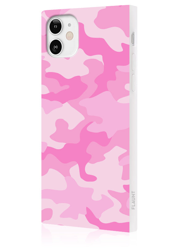 SQUARE® Matte Pink Camo iPhone Case