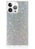 SQUARE® Silver Glitter iPhone Case