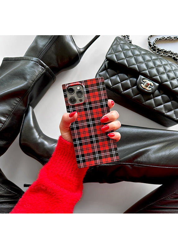 SQUARE® Red Plaid iPhone Case