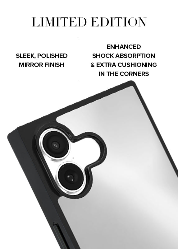 FLAUNT x Jennifer Fisher - SQUARE® Silver Metallic Mirror iPhone Case
