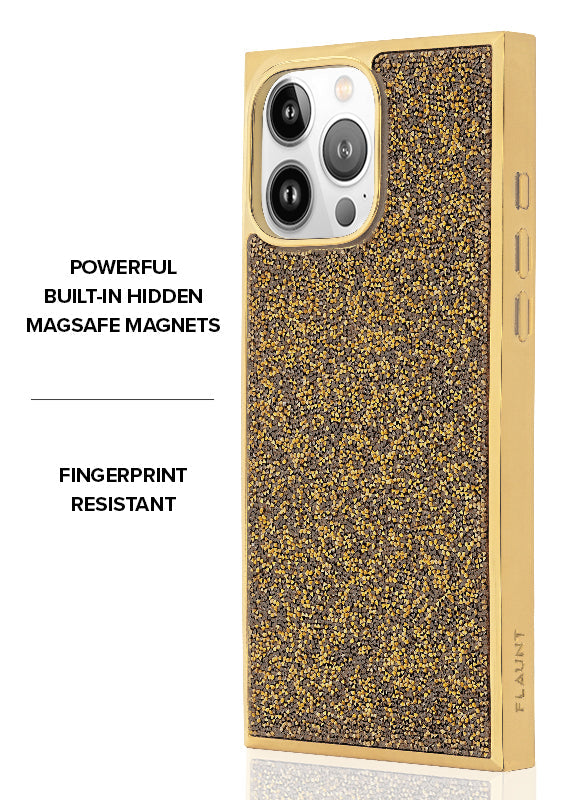 Elite Collection - SQUARE® Gold Crystal Elegance iPhone Case
