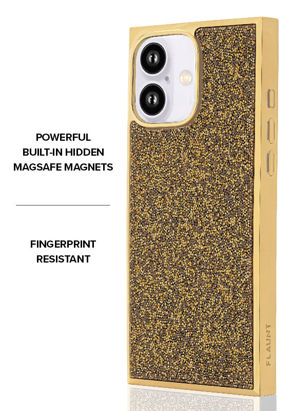 Elite Collection - SQUARE® Gold Crystal Elegance iPhone Case