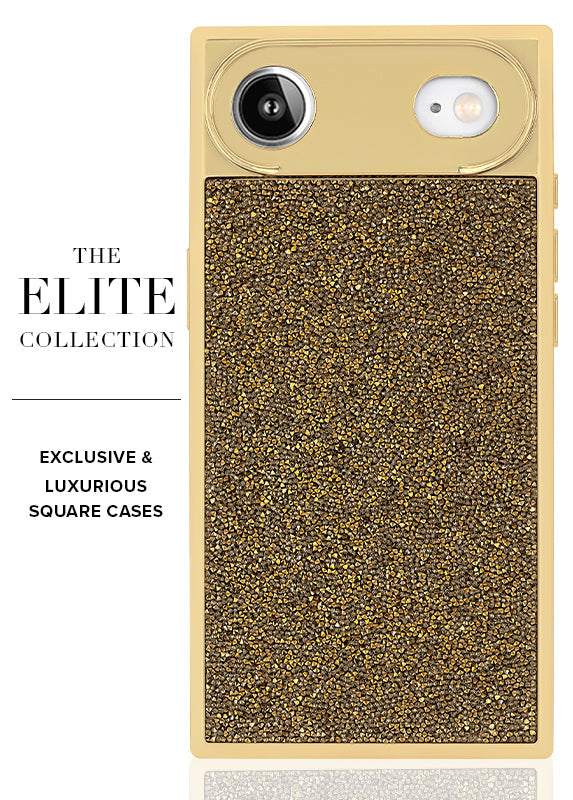 Elite Collection - SQUARE® Gold Crystal Elegance iPhone Case