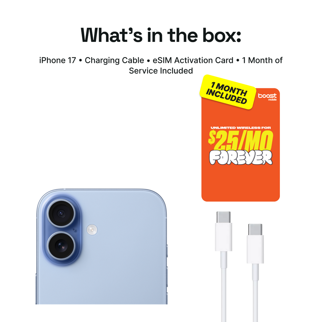 iPhone 17 Connected Pack (Unlocked) + 1 Month Boost Mobile